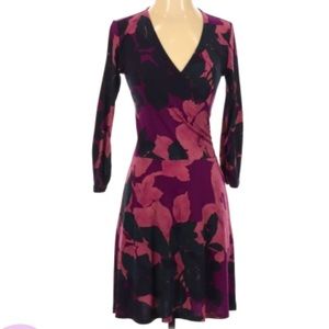 Cabi Purple Flower A-Line Dress
